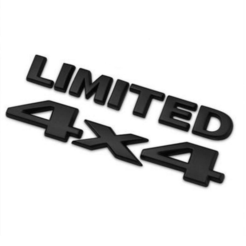 DSYCAR 4 X 4 +Limited Chrome 3D Decal Emblem Sticker Nameplate Badge Decoration for Jeep Grand Cherokee Wrangler Compass (Black) - Image 1